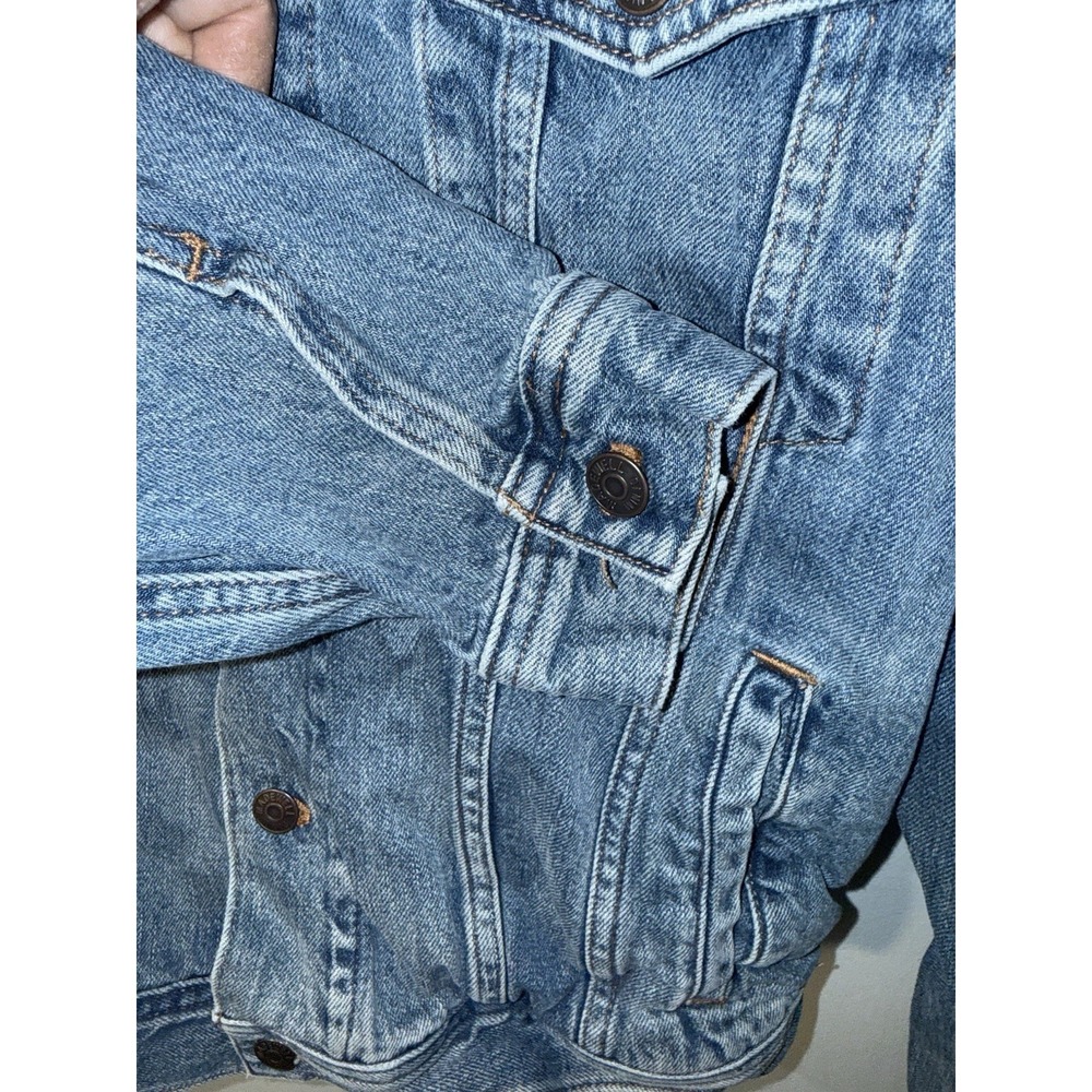 MADEWELL Women's Jean Jacket Denim Pockets Button Blue Style MA254 Size L - Picture 4 of 10